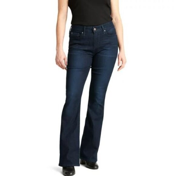 Signature by Levi Strauss & Co Stretch Denim Modern Bootcut Jeans Size 4 Blue - Picture 1 of 4
